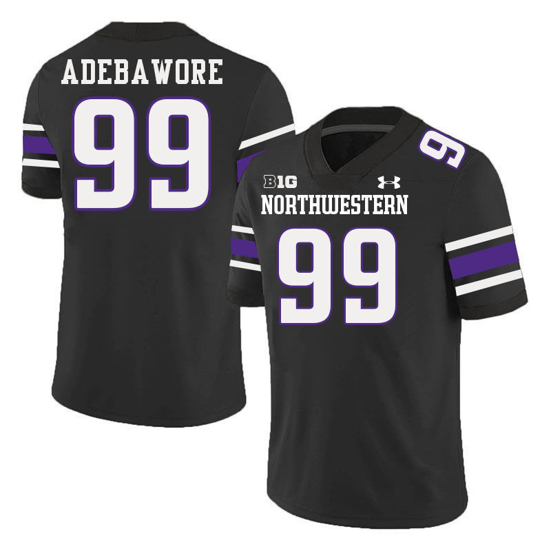 Northwestern Wildcats #99 Adetomiwa Adebawore College Football Jerseys Stitched-Black